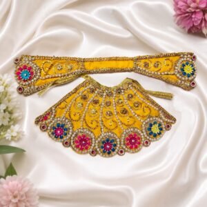 Handmade Yellow Pink Orange Red Mata Rani Lehenga | Designer Mata Rani Poshak