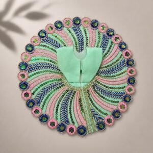 Handcrafted Green Pink Blue Baby Pink Yellow Laddu Gopal Poshak