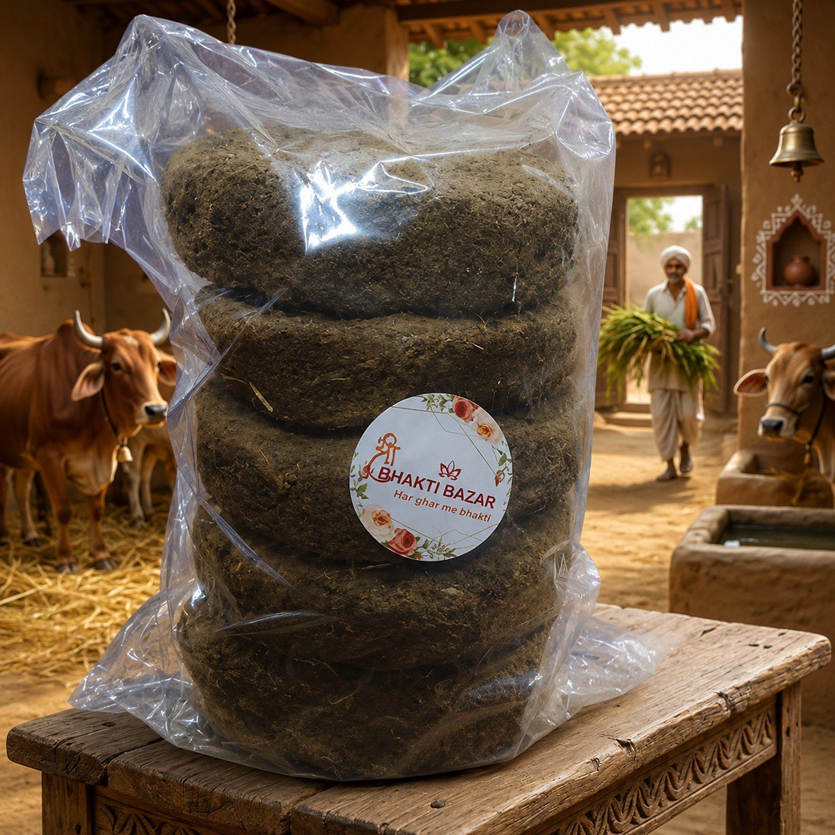 Shri Bhakti Bazar Natural Cow Dung Cakes for Havan & Puja