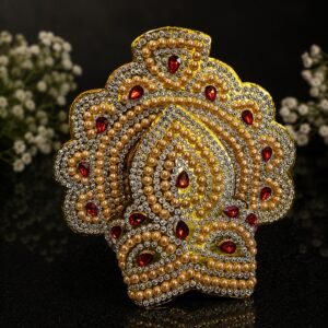 Premium Handcrafted Mata Rani Mukut with Pearl & Stone Work