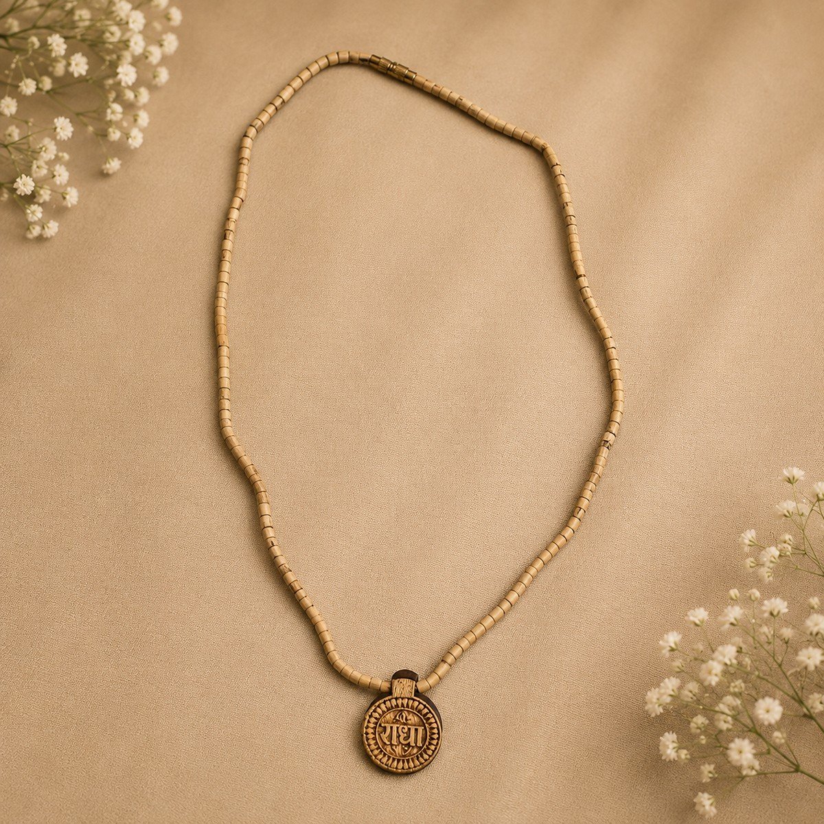 Tulsi Mala with Round Radha Pendan